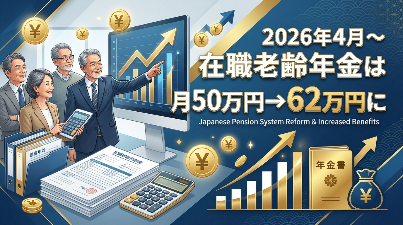 2026年4月～在職老齢年金は月50万円→62万円に