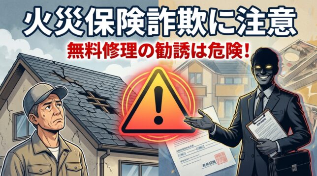 火災保険を使った詐欺の手口と対策｜無料修理の勧誘に要注意